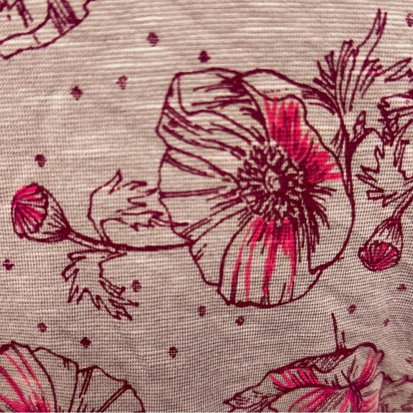 Toad & Co Rosemarie Dress Women’s XL Taupe Poppy Floral Print Organic Cotton - Picture 5 of 7